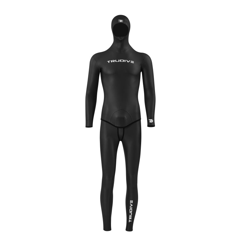 10 TruDive Men's Glide Skin Classic Freediving Wetsuit - Black