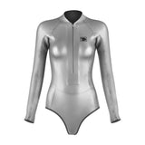 10 Women's Siren Front Zip Warmth Bikini - Silver