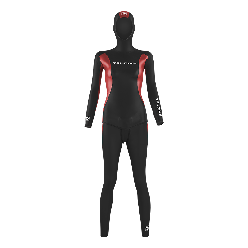 11 Women's Glide Skin Streamline Wetsuit Two-Tone - Black Red