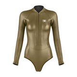 11 Women's Siren Front Zip Warmth Bikini - Gold