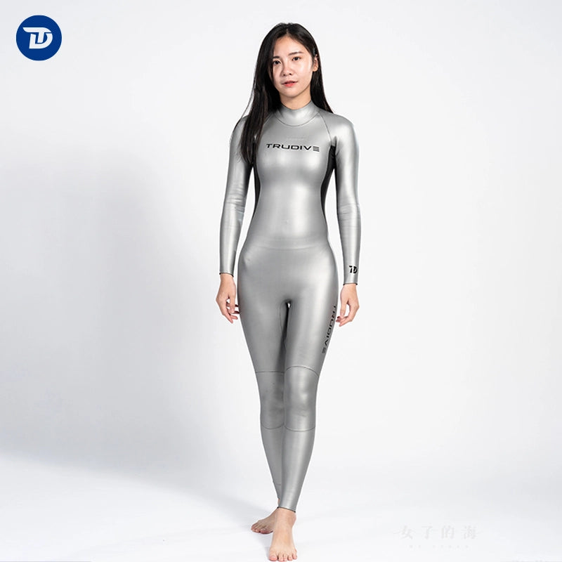 Women's Longsleeve Jumpsuit Classic Wetsuit 2mm Armpit 0.7mm