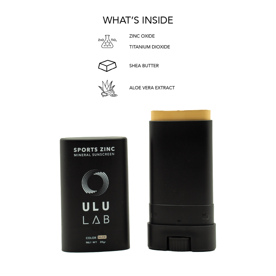 Ulu Lab Sport Zinc Stick Mineral Sunscreen – Water Resistant Sunblock for Surf & Outdoor