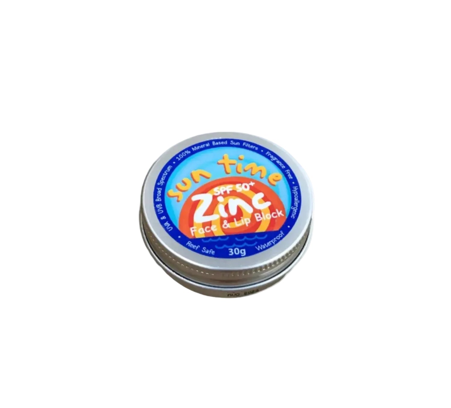  Sun Time-  Sun Time Zinc Sunscreen – Water Resistant Sunblock for Surf, Beach & Outdoor