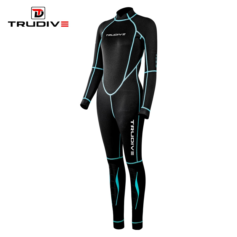 Women's Scubadiving Standard Training Jumpsuit - Black-2