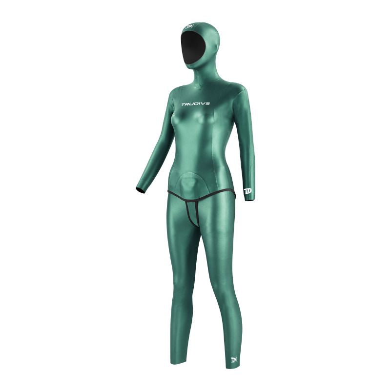 7 Women's Glide Skin Classic Freediving Wetsuit - Green