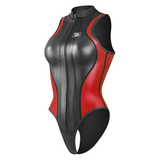 8 Women's Siren Alpha Front Zip Sleeveless Bikini - Red