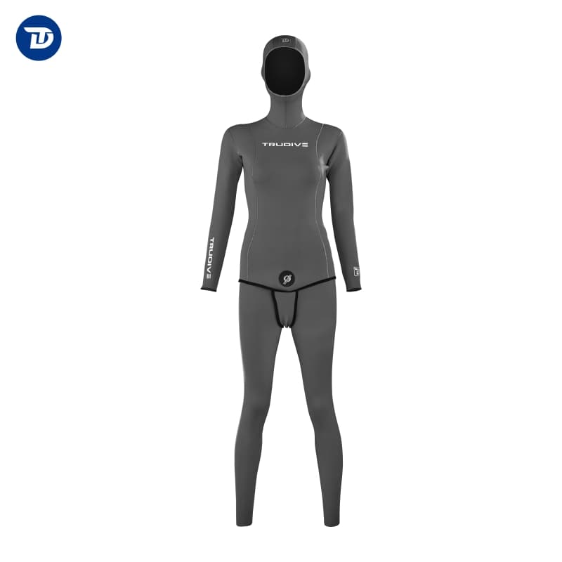 8 Women's Super Elastic Reversible Wetsuit - Black Dark Gray