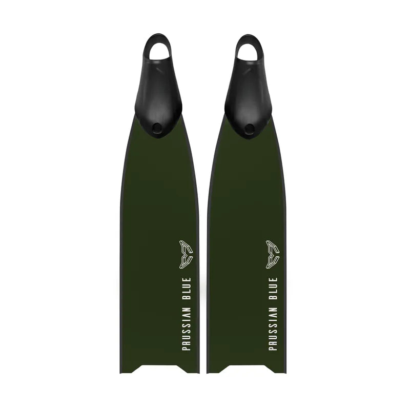 Prussian Blue Army Green Fiberglass Fins