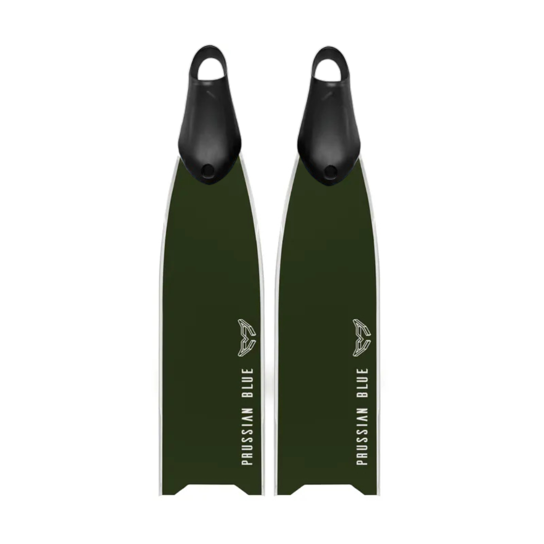 Prussian Blue Army Green Fiberglass Fins