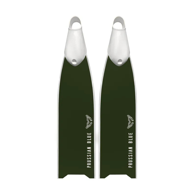 Prussian Blue Army Green Fiberglass Fins