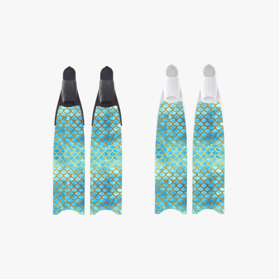 Leaderfins Mermaid Blue ICT Fiberglass Bifins