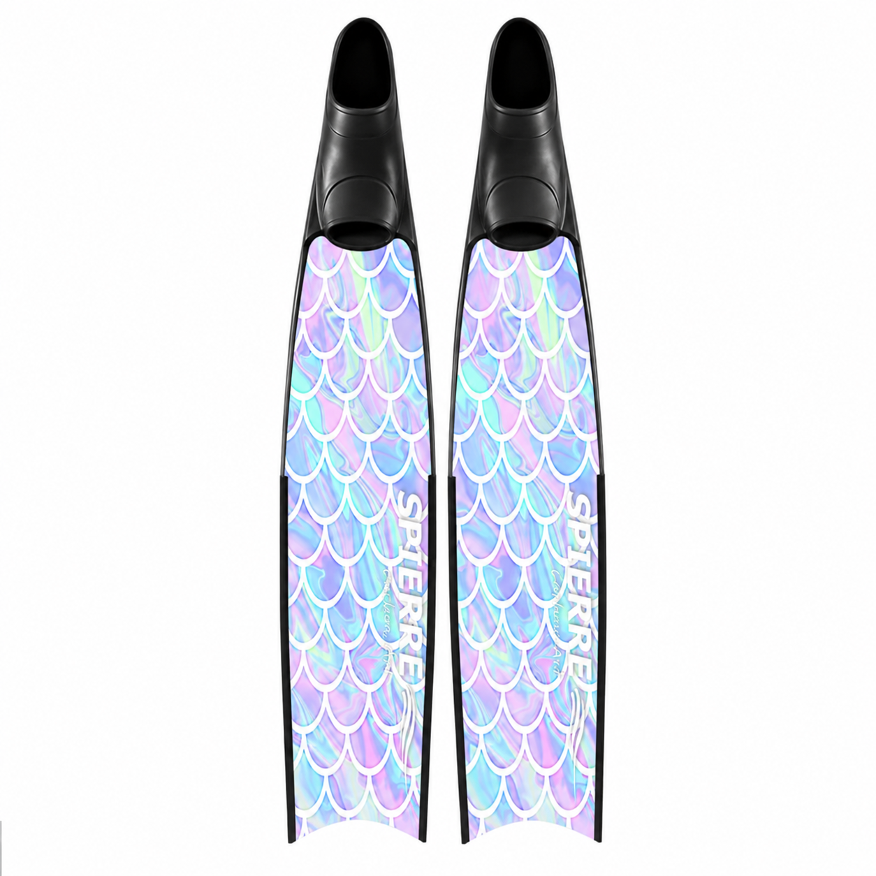 Spierre Iridescent Scale Design Carbon Art Fins