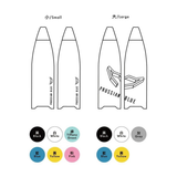 Prussian Blue Drifting Fiberglass Fins