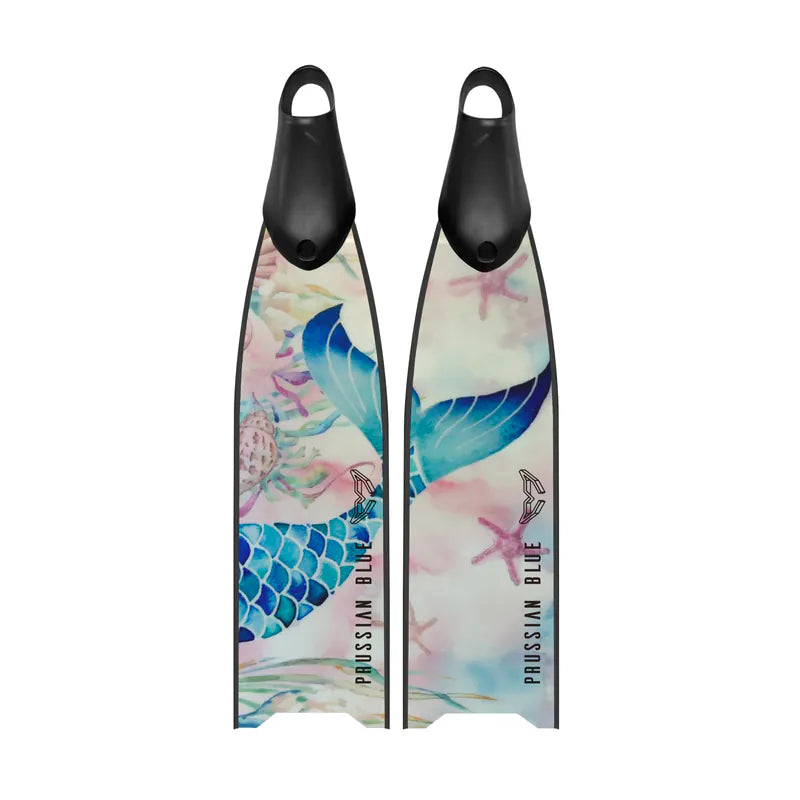 Prussian Blue Ocean Tale Fiberglass Fins