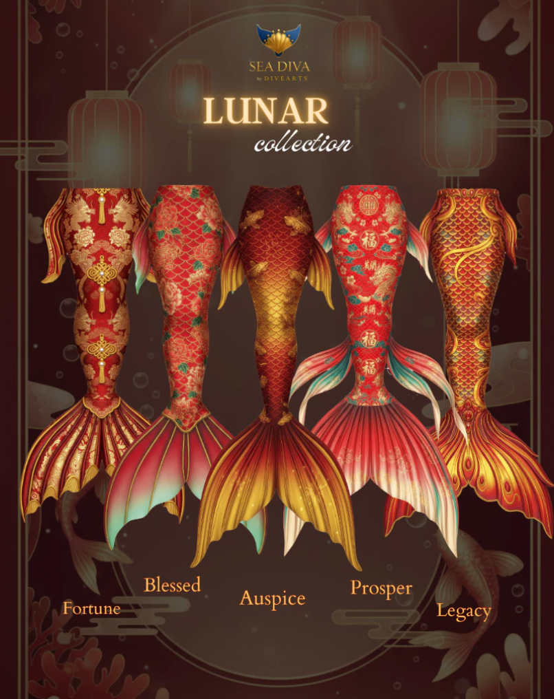 Auspice - Lunar Mermaid Tail Sea Diva Tails