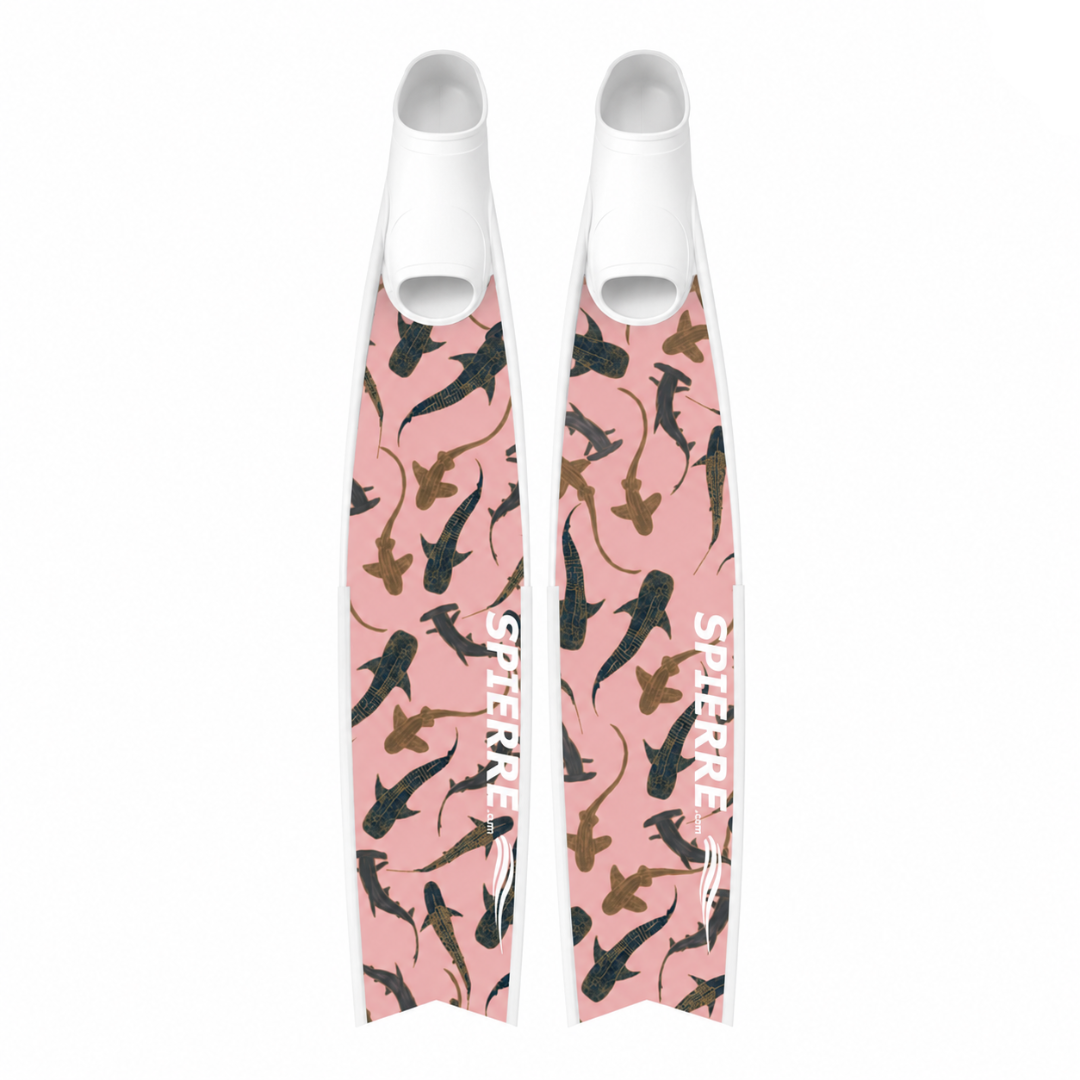 Spierre Shark Fam Coral Design Carbon Art Fins