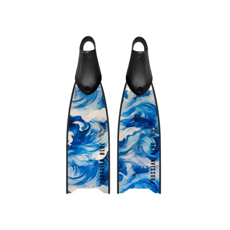 Prussian Blue Tidal Wave Fiberglass Short Fins