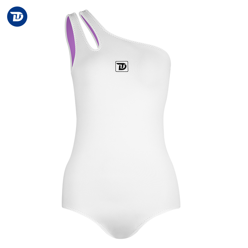 3 Women's Bikini Diagonal Shoulder Wetsuit - White