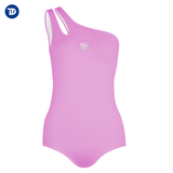 4 Women's Bikini Diagonal Shoulder Wetsuit - Baby Pink