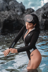 3 Women's Killer Whale Series Backless Wetsuit - Model-3