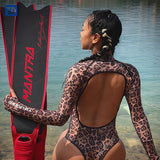 Leopard Bikini Backless Wetsuit