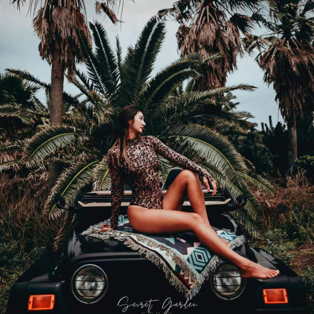 Leopard Bikini Backless Wetsuit