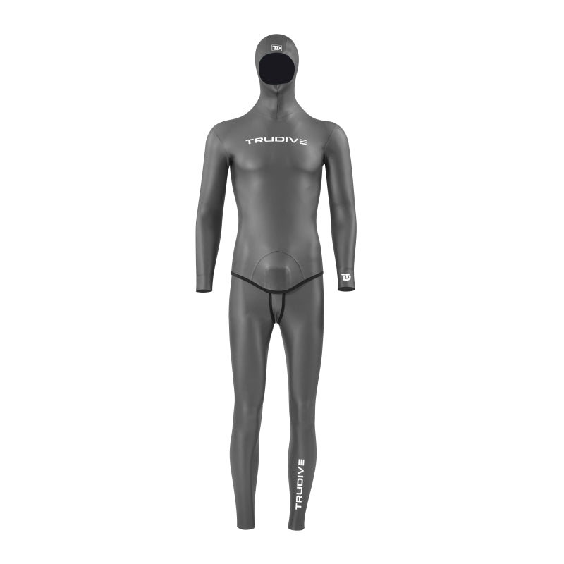 11 TruDive Men's Glide Skin Classic Freediving Wetsuit - Gray