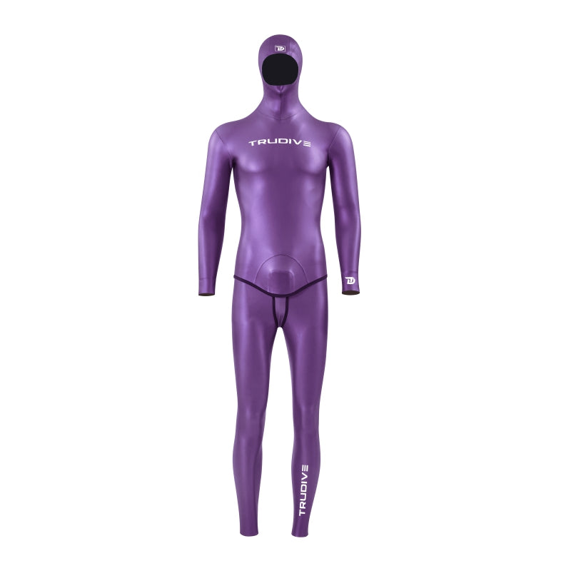 12 TruDive Men's Glide Skin Classic Freediving Wetsuit - Purple