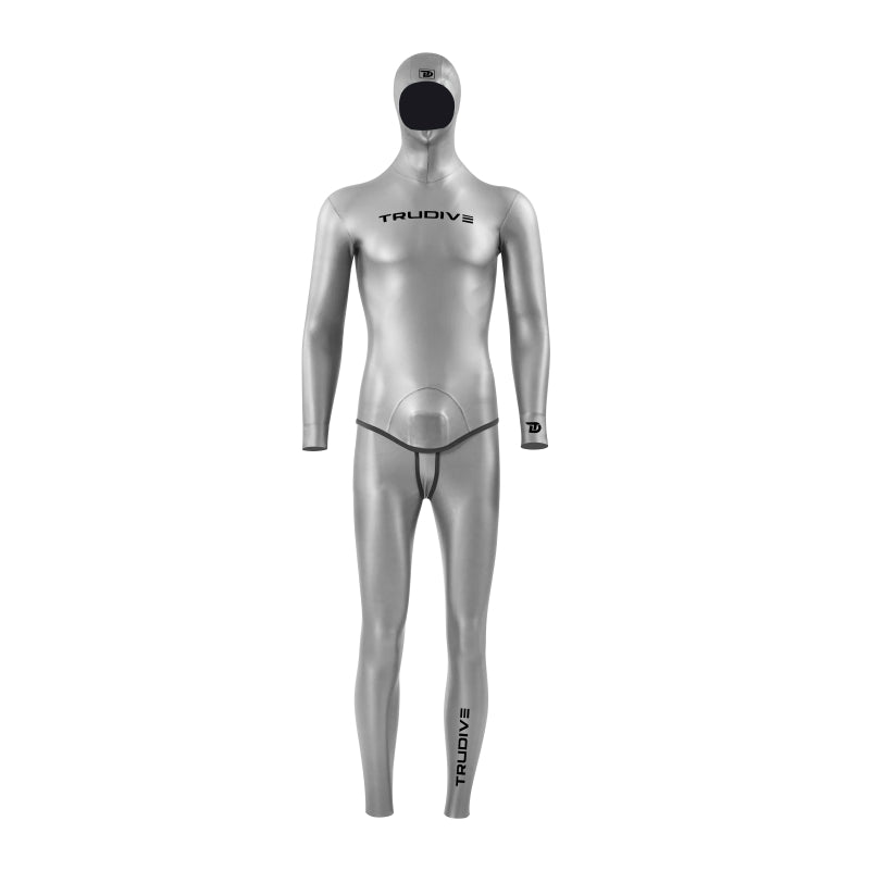 13 TruDive Men's Glide Skin Classic Freediving Wetsuit - Silver