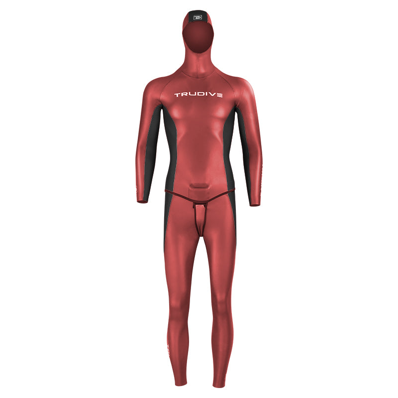 8 Men's Glide Skin Streamline Wetsuit Two-Tone - Red Black