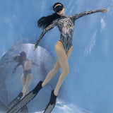 Zebra Bikini Backless Wetsuit