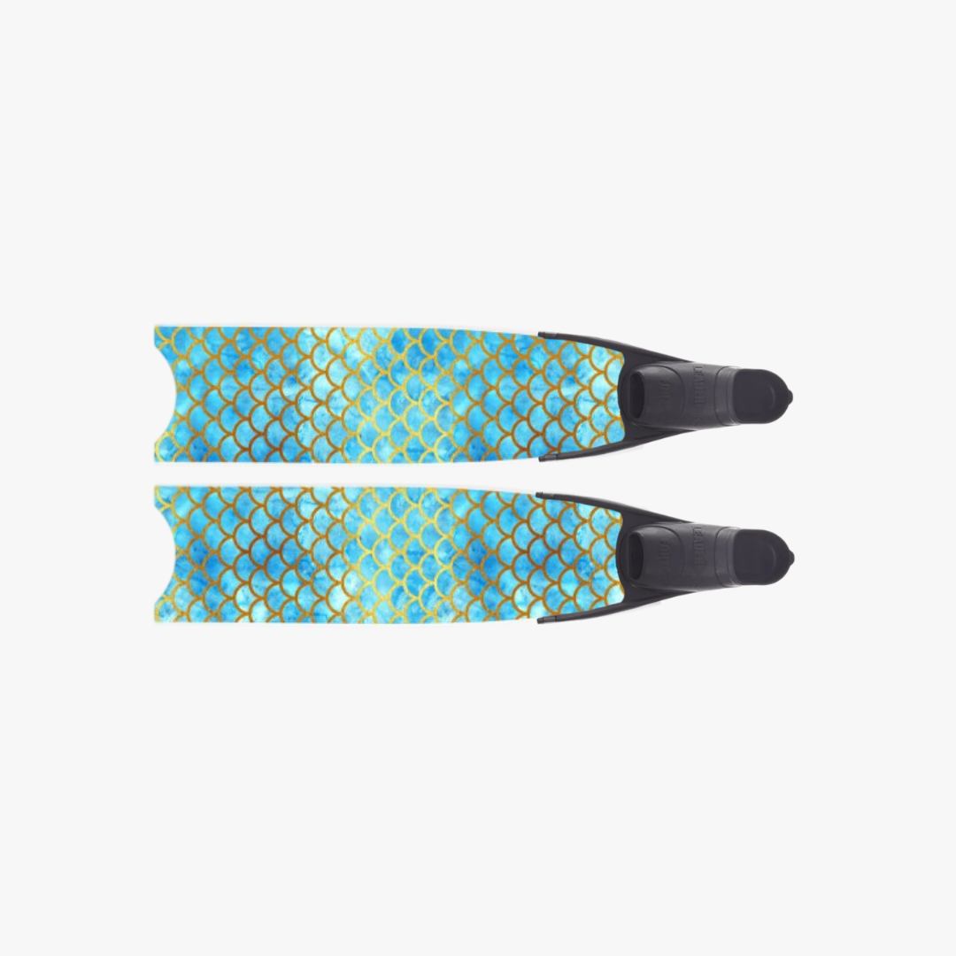 Leaderfins Mermaid Blue ICT Fiberglass Bifins